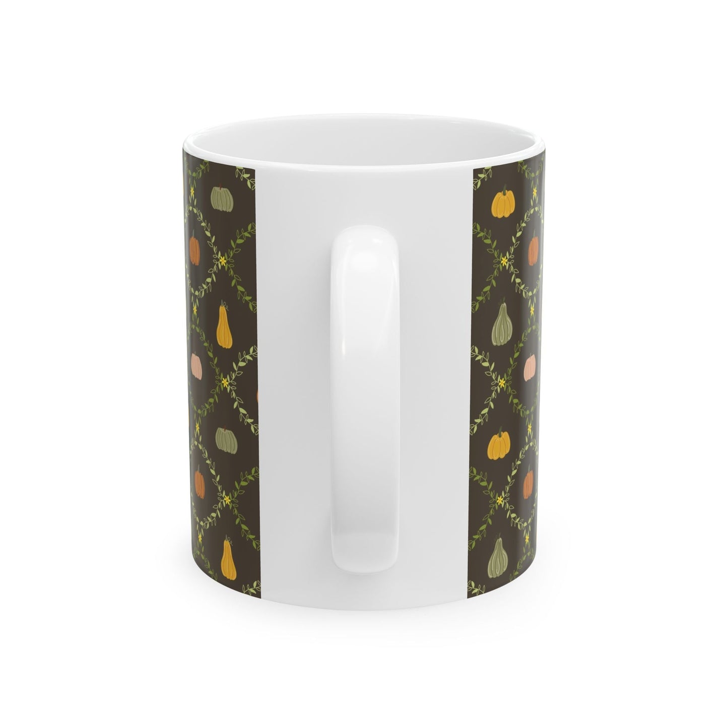 Autumn Harvest Ceramic Mug – Cozy Coffee Cup, Fall Decor, Pumpkin Design, Thanksgiving Gift, Seasonal Drinkware - MaisonThreadory
