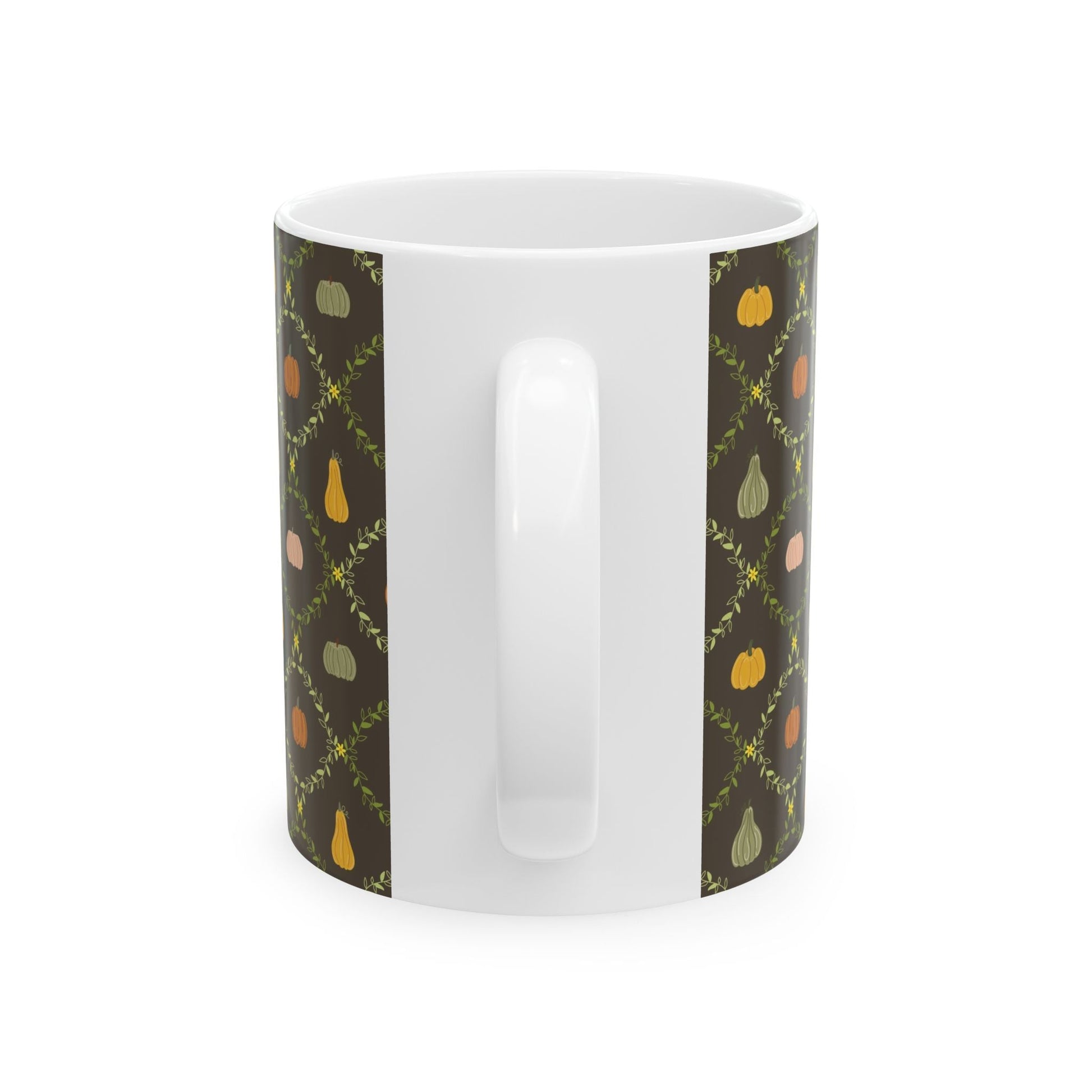 Autumn Harvest Ceramic Mug – Cozy Coffee Cup, Fall Decor, Pumpkin Design, Thanksgiving Gift, Seasonal Drinkware - MaisonThreadory