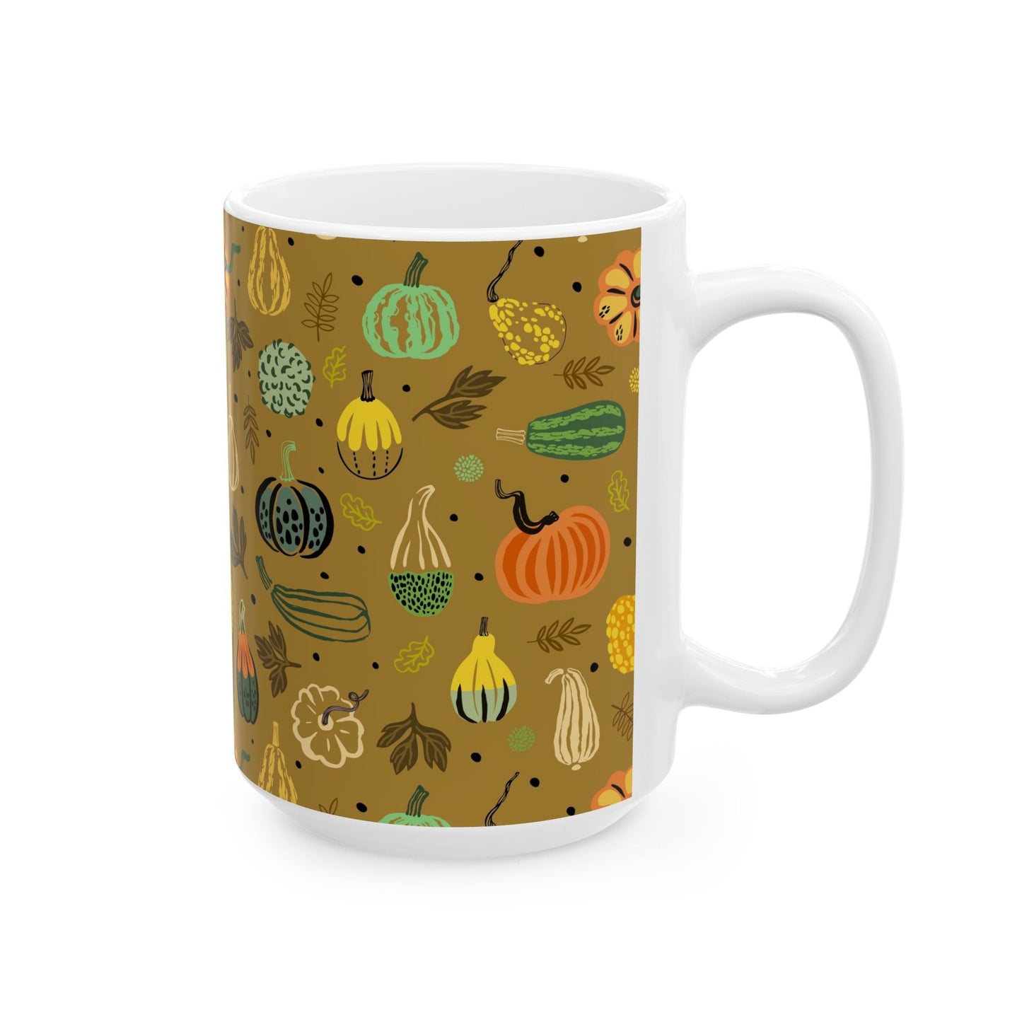 Autumn Harvest Ceramic Mug - Cozy Fall Vibes, Pumpkin Spice Lover's Gift, Seasonal Home Decor, Thanksgiving Coffee Cup, Cute Kitchenware - MaisonThreadory