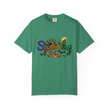 Spooky Vibes T-Shirt, Halloween Shirt, Unisex Tee, Fall Fashion, Casual Wear, Gift for Haunted Lovers - MaisonThreadory