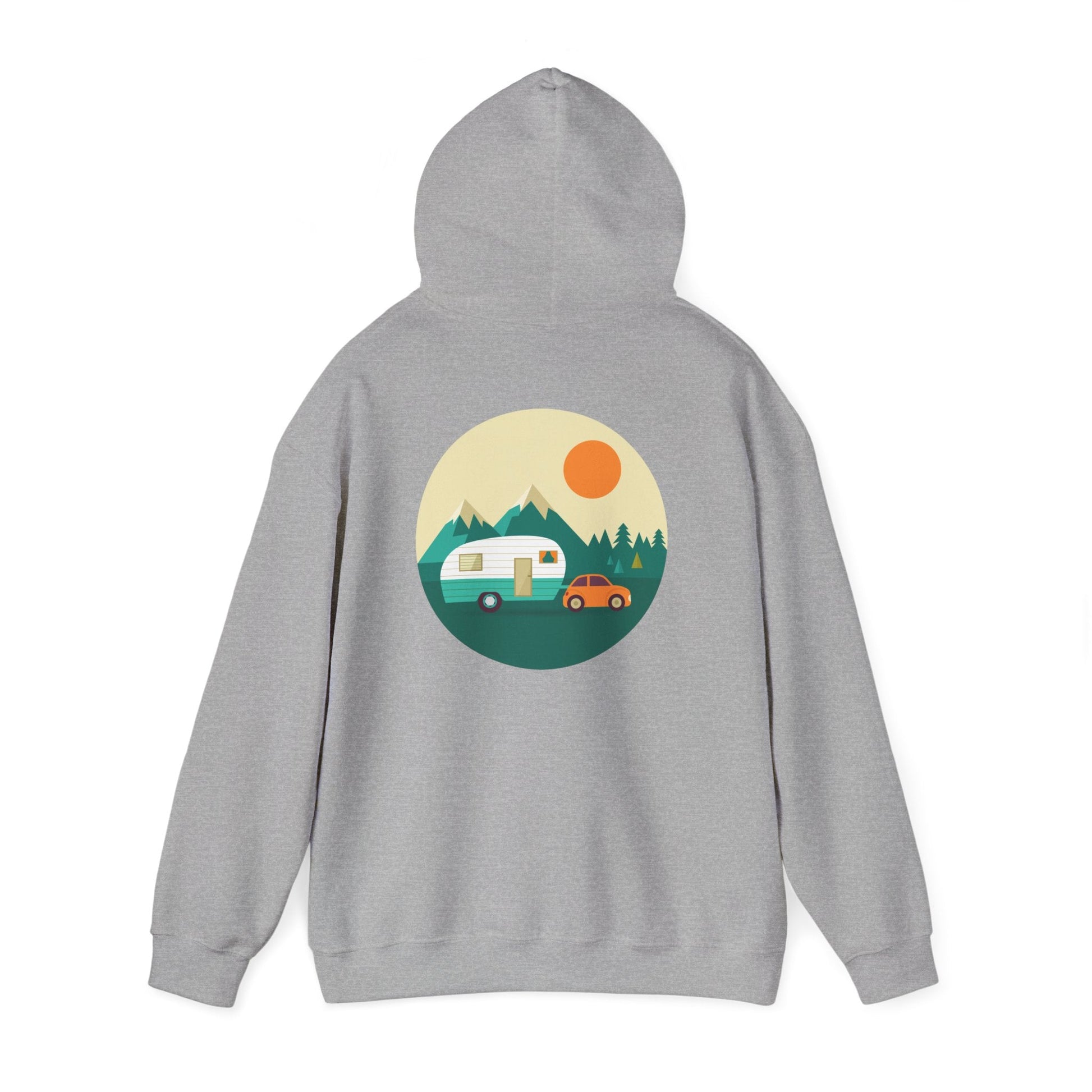 Camping Adventure Hoodie - Unisex Heavy Blend - Cozy Sweatshirt for Nature Lovers - Outdoor Gift - Travel Hoodie - MaisonThreadory