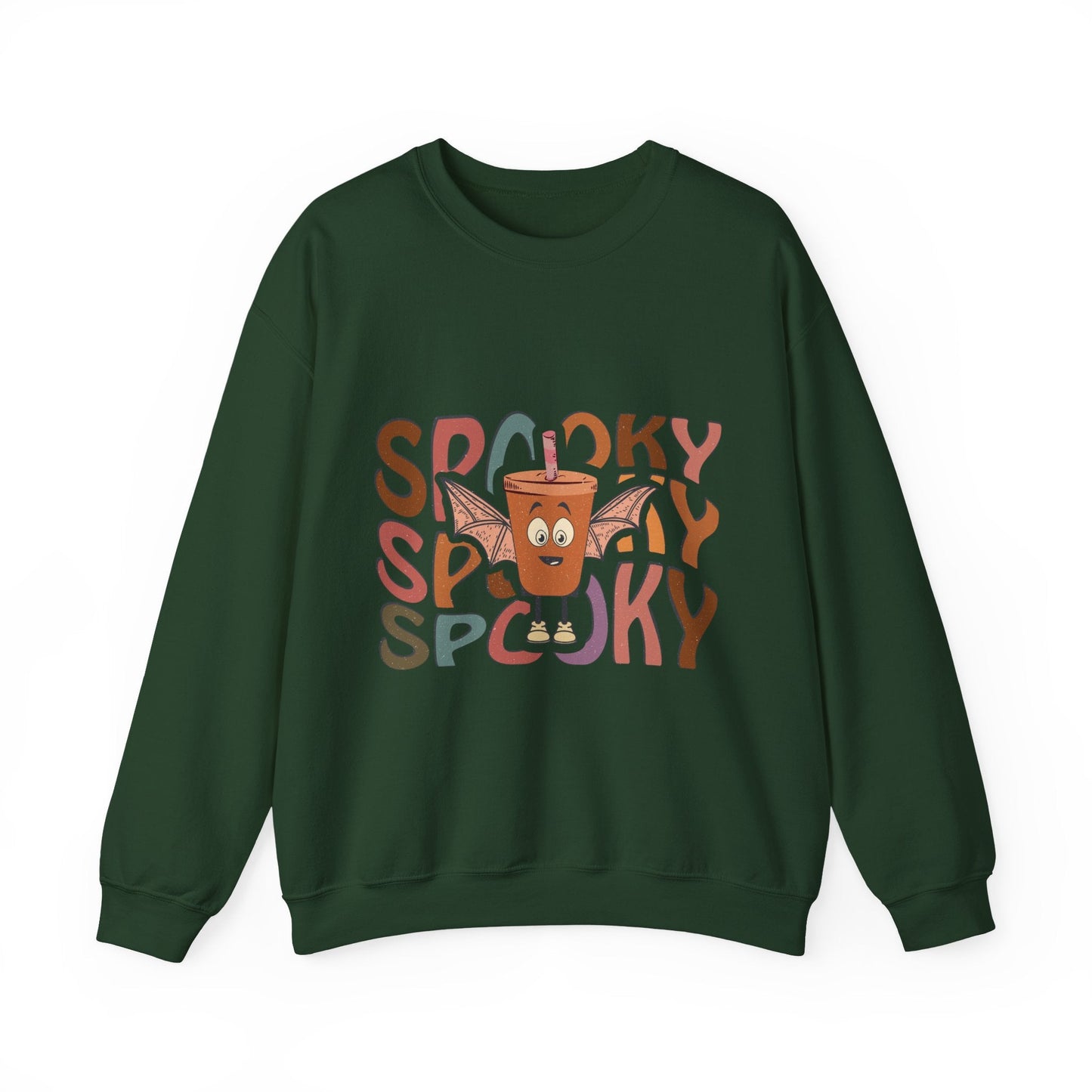 Spooky Vibes Crewneck Sweatshirt - Unisex Halloween Sweater for Cozy Nights, Fall Fashion, Gift for Spooky Season, Festive Apparel - MaisonThreadory