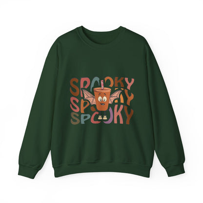 Spooky Vibes Crewneck Sweatshirt - Unisex Halloween Sweater for Cozy Nights, Fall Fashion, Gift for Spooky Season, Festive Apparel - MaisonThreadory