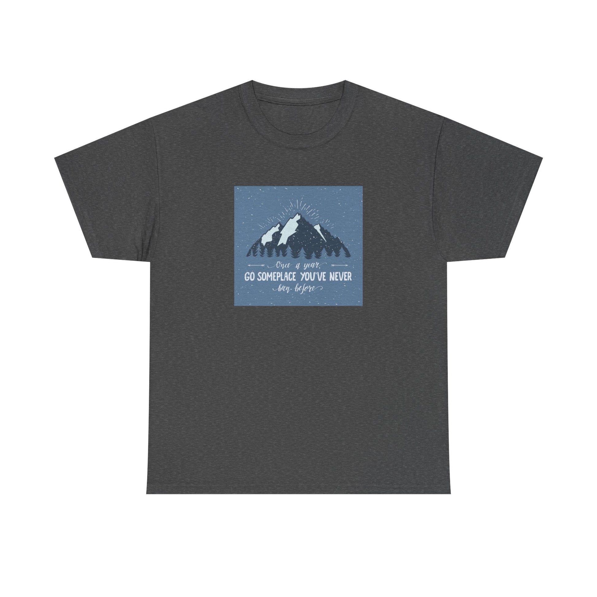 Adventure Awaits Unisex Cotton Tee, Inspirational Shirt, Travel Gift, Nature Lover's Apparel, Unique Quote Tee, Outdoor Enthusiast Top - MaisonThreadory