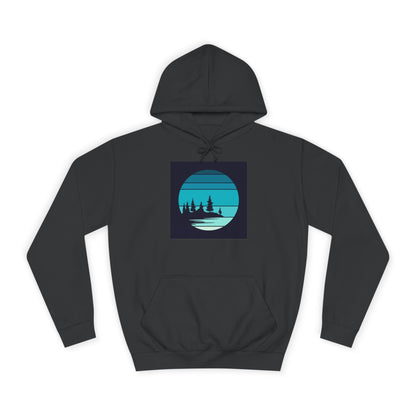 Tranquil Nature Scene Hoodie, Cozy College Sweatshirt, Perfect for Campus Life, Unisex Gift for Students and Nature Lovers, Relaxing [...] - MaisonThreadory