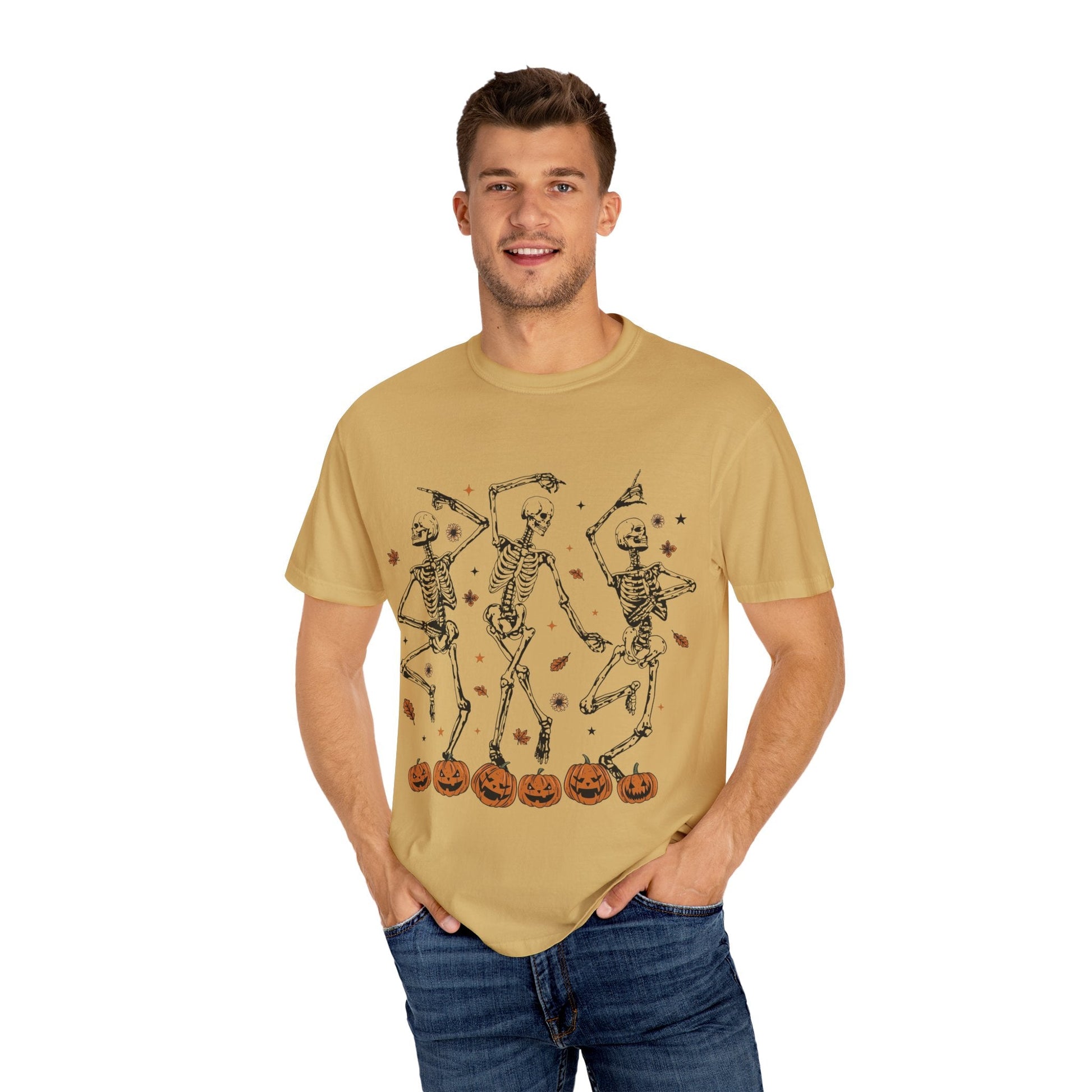 Spooky Skeleton Dance T-Shirt | Halloween, Fall Fashion, Unisex Tee, Graphic Shirt, Casual Wear - MaisonThreadory