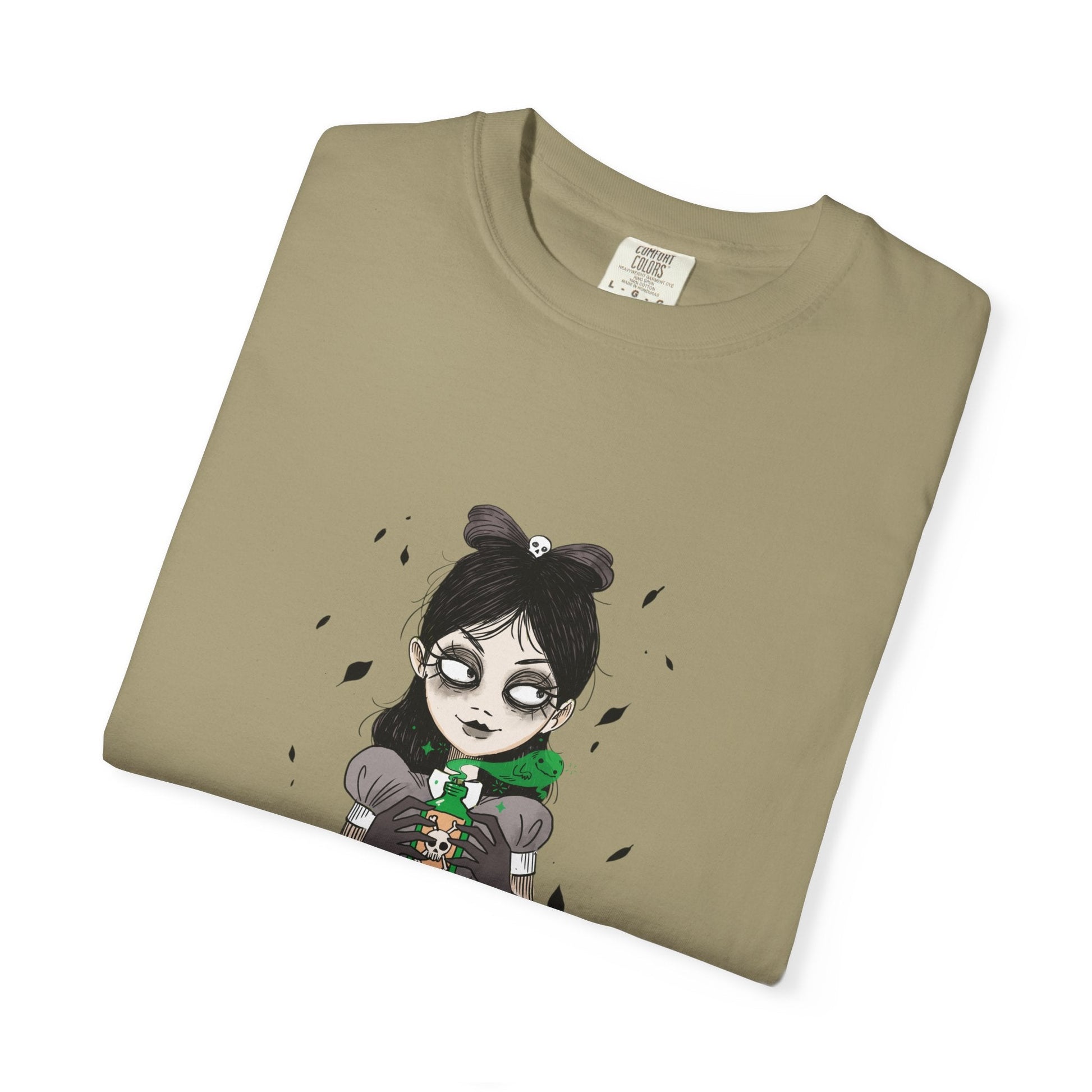 Gothic Girl Graphic Tee, Casual Wear, Halloween T-shirt, Unique Art Clothing, Gift for Teens - MaisonThreadory